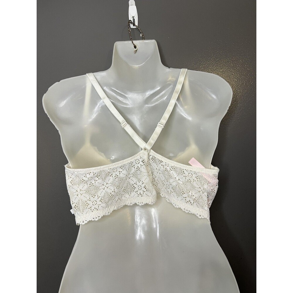 Victoria's Secret Bra Womens 38C White Lace Push Up Front Closure Crossback - Picture 4 of 10